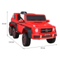 Auto pojazd na Akumulator Mercedes G63  6x6 czerwony